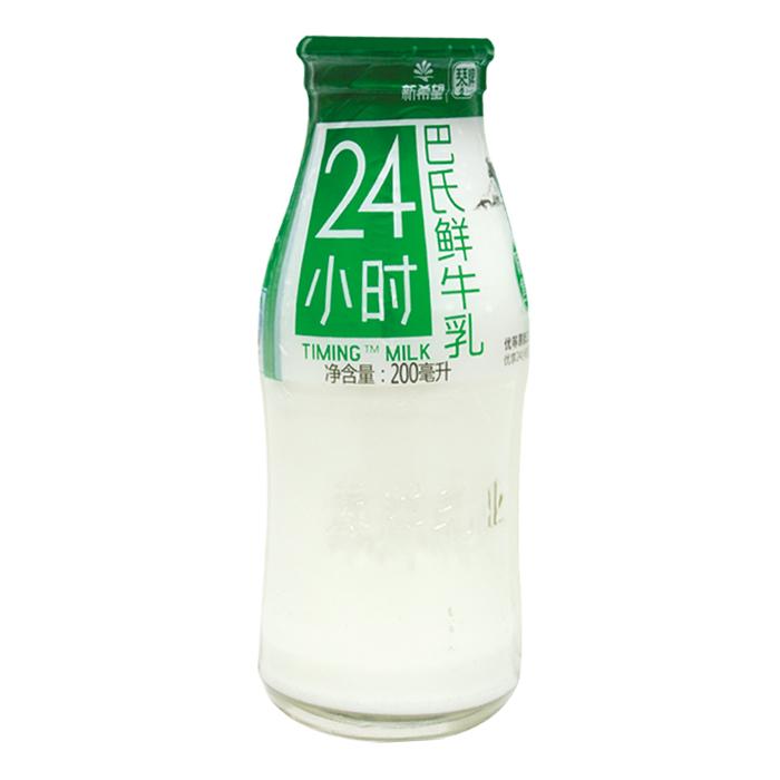 玻璃瓶24小时巴氏鲜牛乳