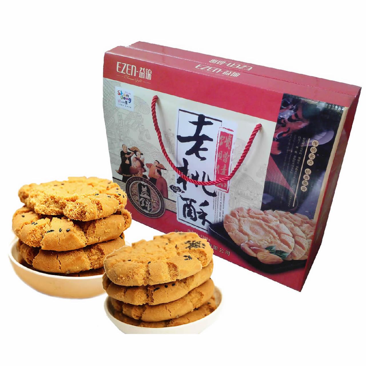 益锦老桃酥饼干礼盒装1080g-中国 山东莱芜-益