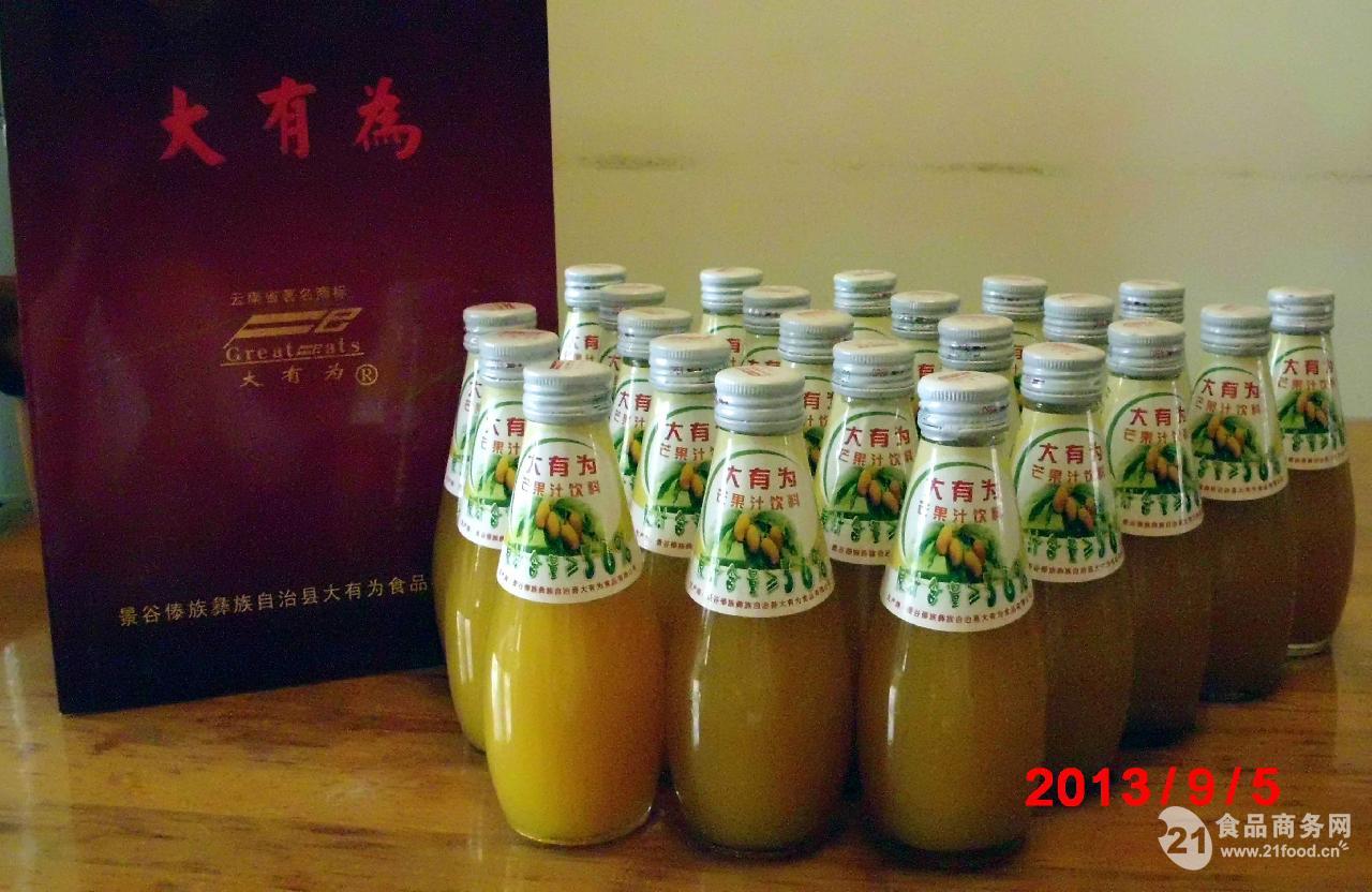 大有为鲜芒果汁200ml